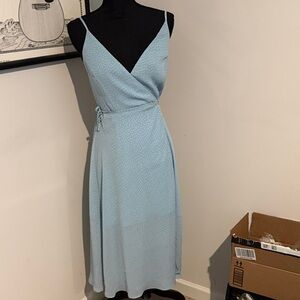 Molly Green  Light Blue Wrap Dress